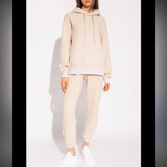 Cotton Citizen Tops - REVOLVE x Cotton Citizen Oversized Distressed beige gradient Cotton Hoodie